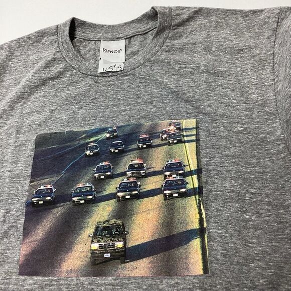 Rip N Dip Skateboard Brand T-Shirt Ripndip Road Chase Graphic Tee Small - Picture 1 of 9